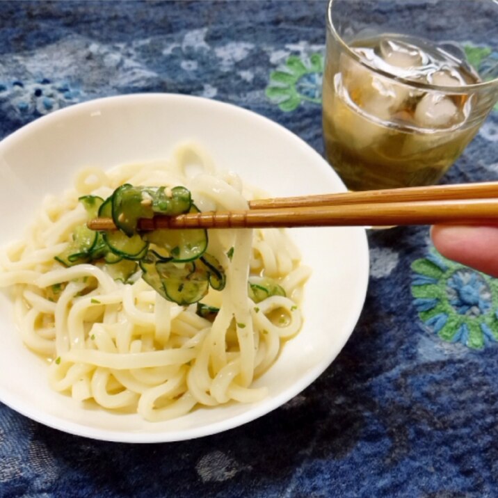 さっぱりツルン♪大葉ときゅうりのぶっかけうどん